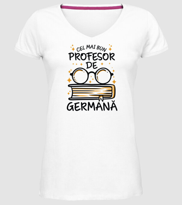 Cel mai profesor germană model alb pe tricou