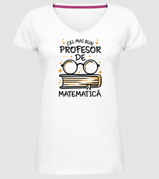 Cel mai profesor matematică model alb pe tricou