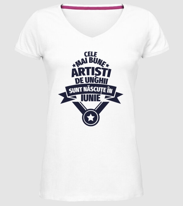 Cei mai buni artiști de unghii sunt născuți în Iunie model alb pe tricou