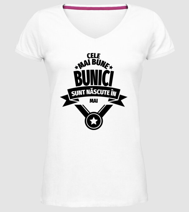 Cele mai bune bunici sunt născute în mai. model alb pe tricou