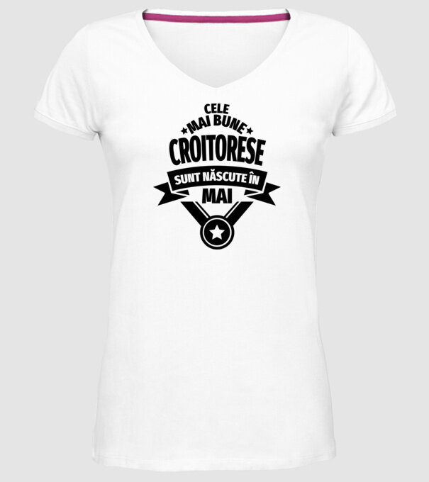 Cele mai bune croitorese sunt născute în mai model alb pe tricou