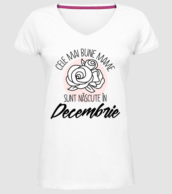 Cele mai bune mame sunt născute în Decembrie model alb pe tricou
