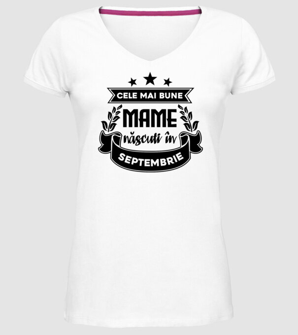 Cele mai bune mame sunt născuți în Septembrie model alb pe tricou