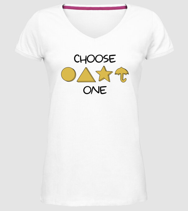 choose one squid game model alb pe tricou