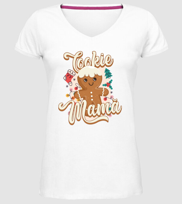 Cookie mamă model alb pe tricou