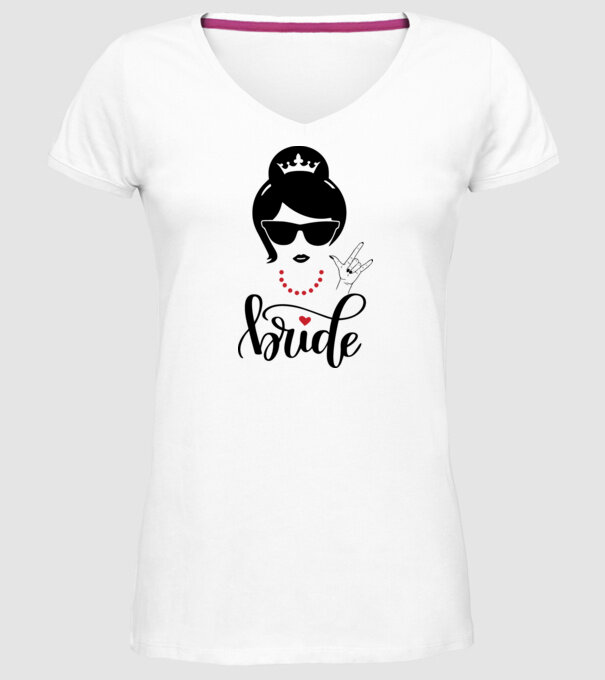 Cool Bride model alb pe tricou