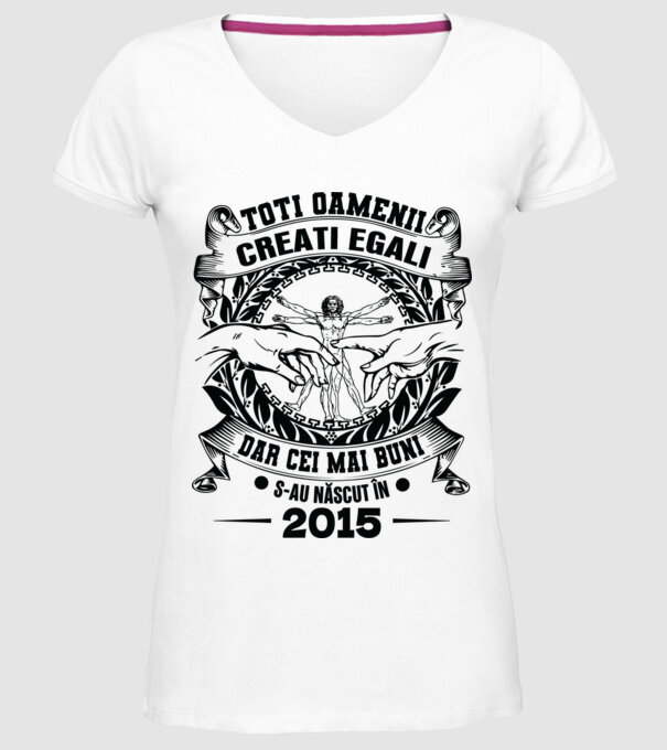 Da Vinci 10 2015 model alb pe tricou