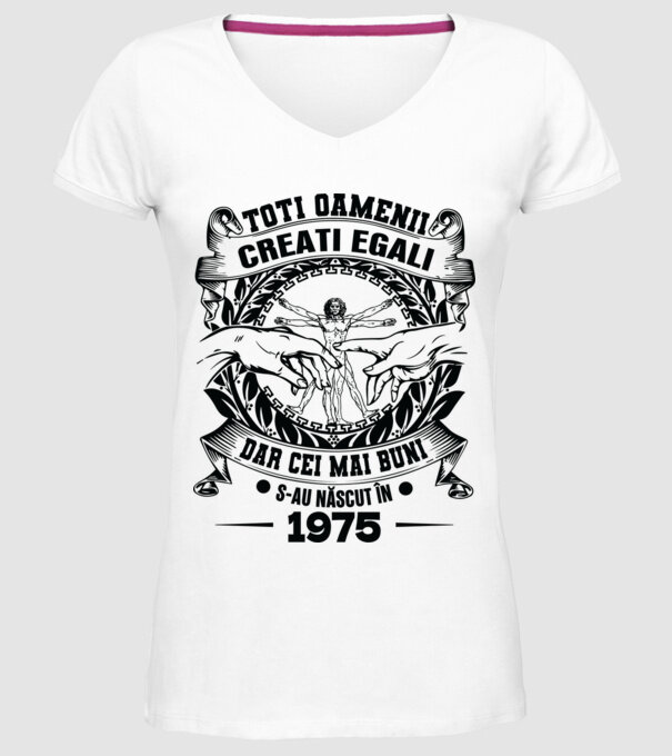 Da Vinci 50 1975 model alb pe tricou