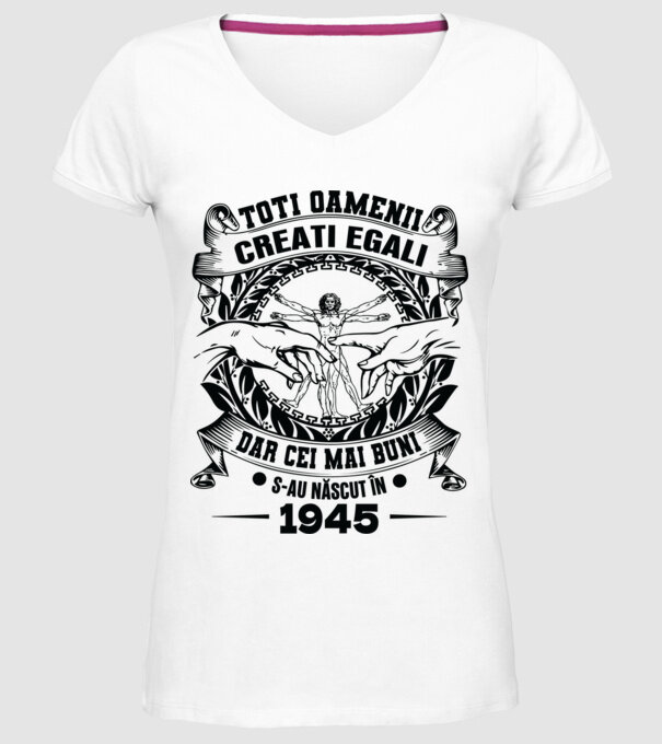 Da Vinci 80 1945 model alb pe tricou