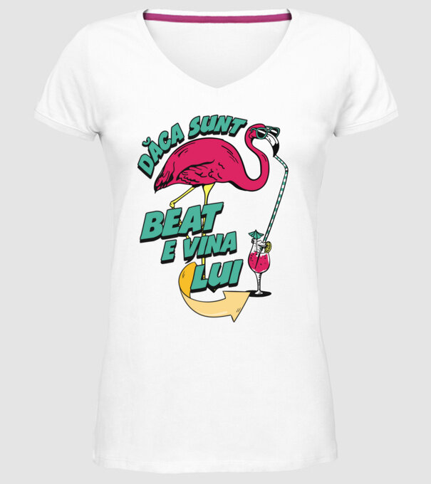 dacă sunt beat, e vina lui model alb pe tricou