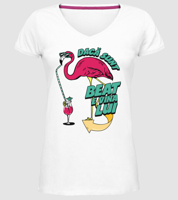 dacă sunt beat, e vina lui model alb pe tricou