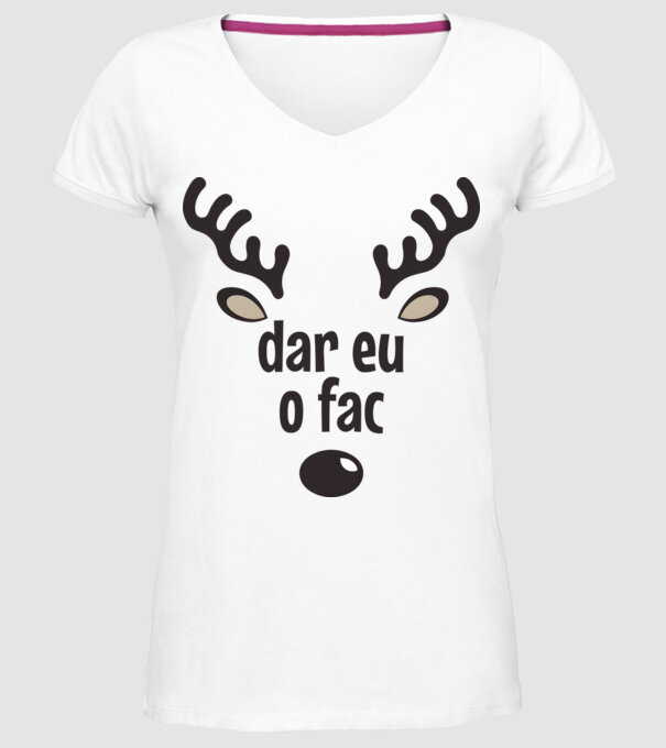 Dar eu o fac crăciun chiar căprioară Alb model alb pe tricou