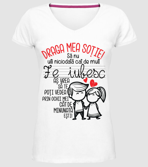 dragul meu soț javitott2411 model alb pe tricou