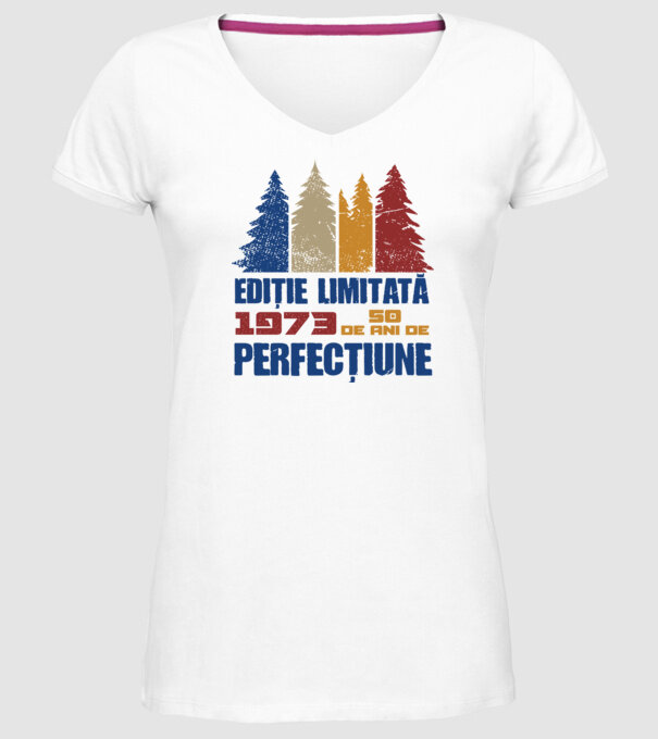 Ediție limitată 1973 - 50 de ani de perfecțiune model alb pe tricou