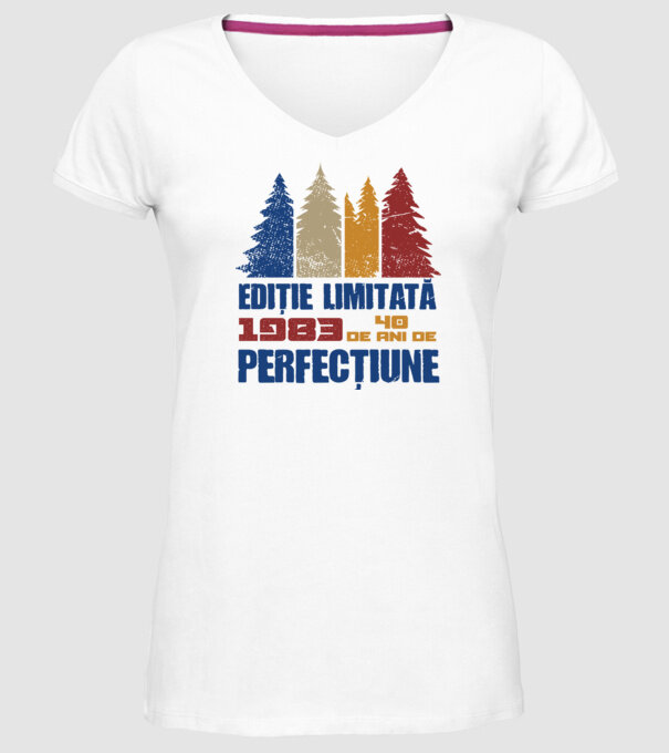 Ediție limitată 1983 - 40 de ani de perfecțiune model alb pe tricou