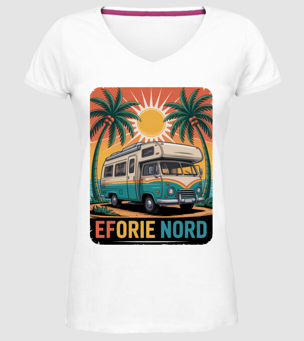Eforie Nord model alb pe tricou