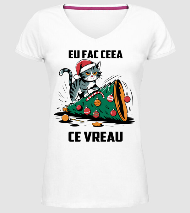 Eu fac ceea ce vreau Alb model alb pe tricou