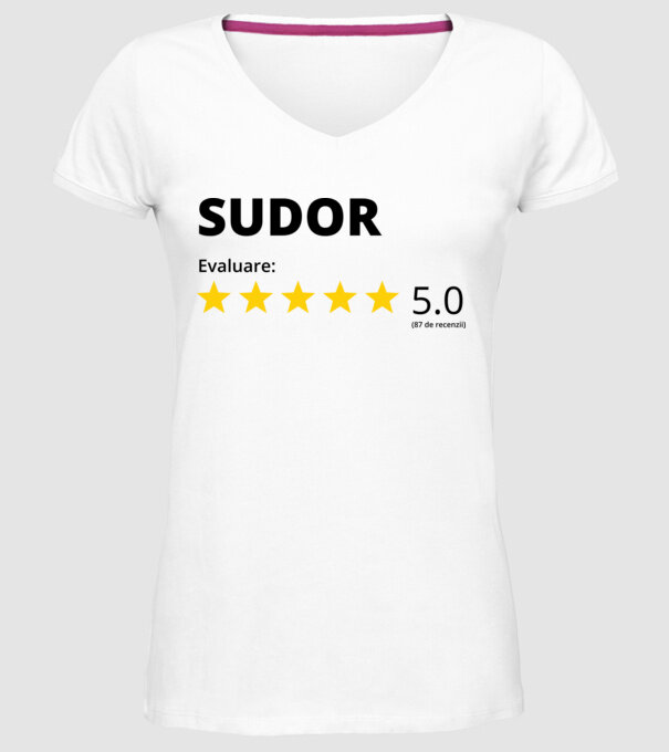 Evaluare - SUDOR model alb pe tricou