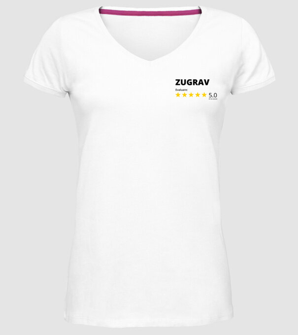 Evaluare - ZUGRAV model alb pe tricou