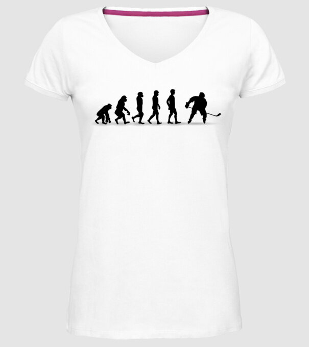 Evolution Hockey model alb pe tricou