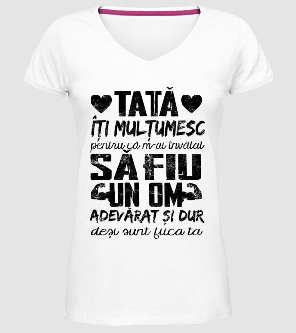 fiică crescută ca fiu Alb model alb pe tricou