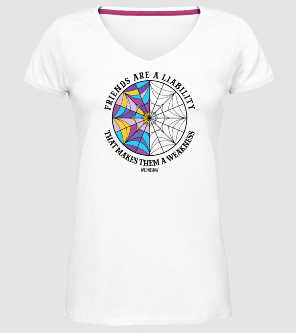 Friends are liability model alb pe tricou