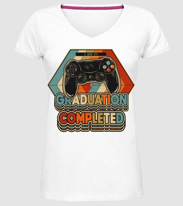 Graduation Completed model alb pe tricou
