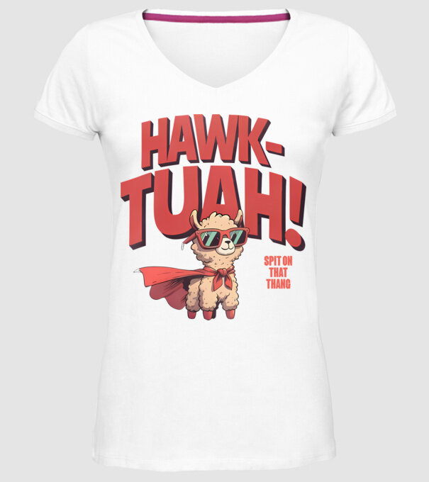 hawk tuah llama spit on that thang model alb pe tricou
