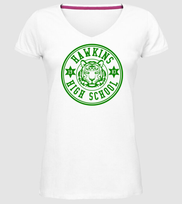 hawkins high school model alb pe tricou