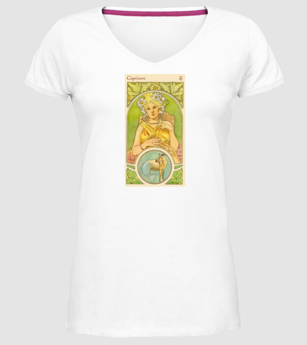 Horoscop Tarot CAPRICORNUL model alb pe tricou