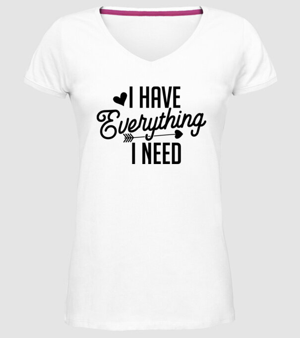 I have everything model alb pe tricou