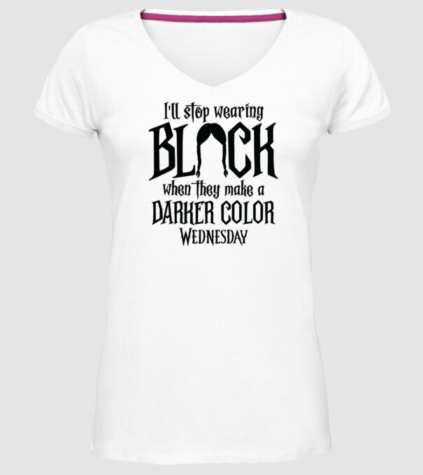 ill stop wearing black model alb pe tricou