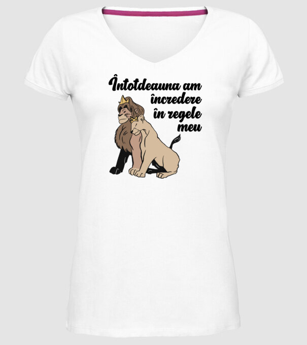 Întotdeauna am încredere în regele meu model alb pe tricou