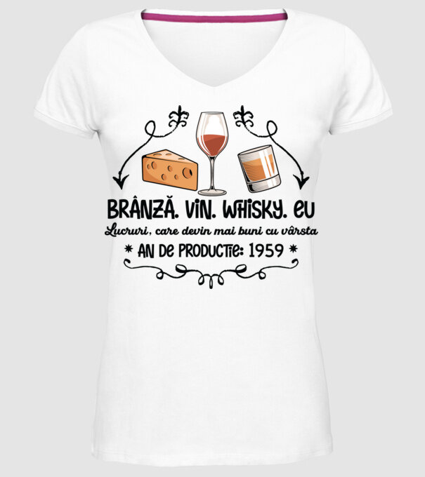 Lucruri, care devin mai buni cu vârsta 1959 de ani model alb pe tricou