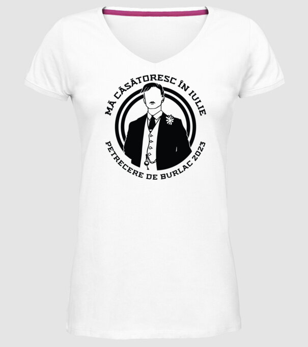 mă căsătoresc în iulie model alb pe tricou