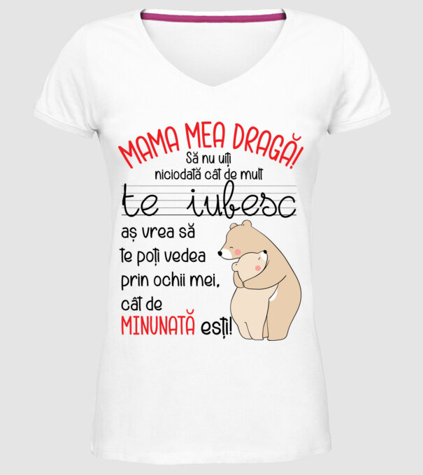 Mama Cât de minunat ești model alb pe tricou