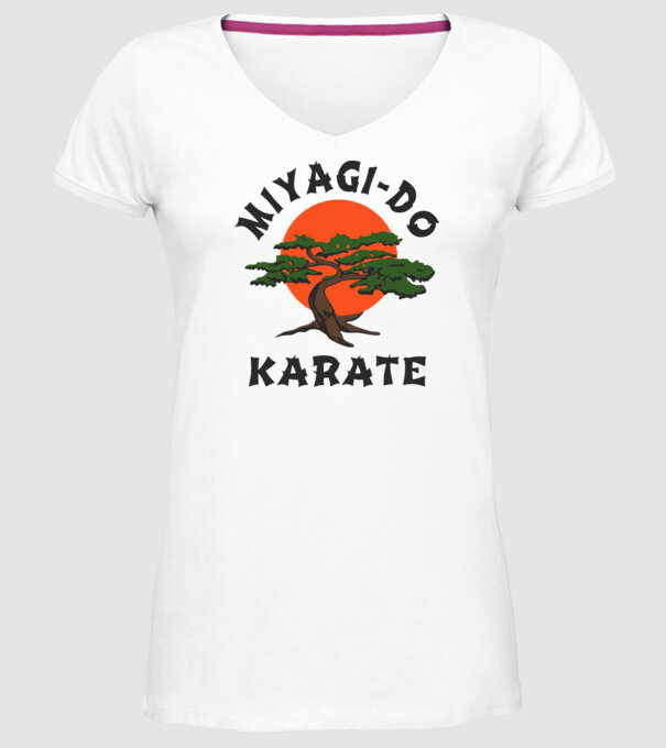 Miyagi-do karate cobra kai model alb pe tricou
