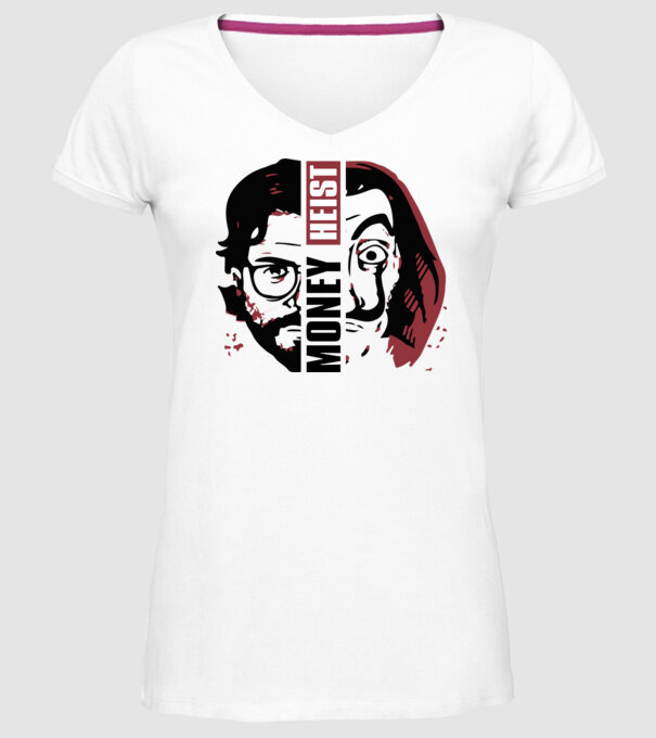 money heist professor model alb pe tricou