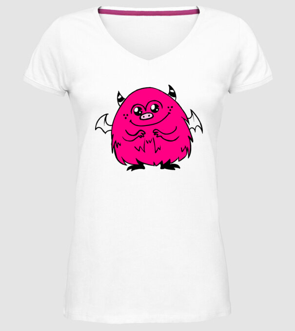 monstruleț model alb pe tricou