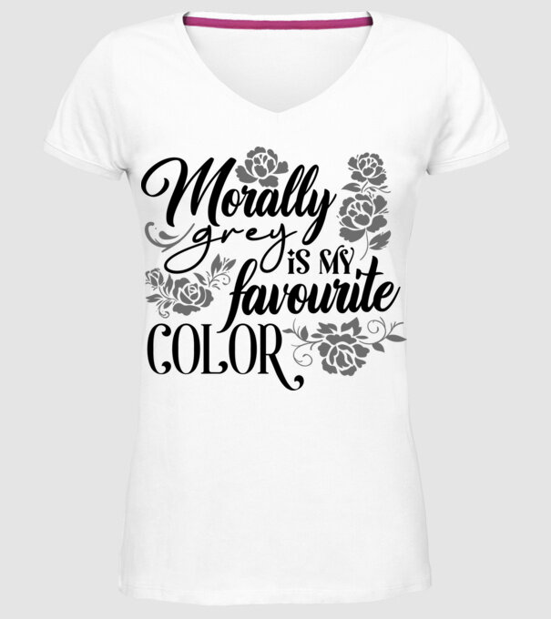 Moraly Gray is my favorite color model alb pe tricou