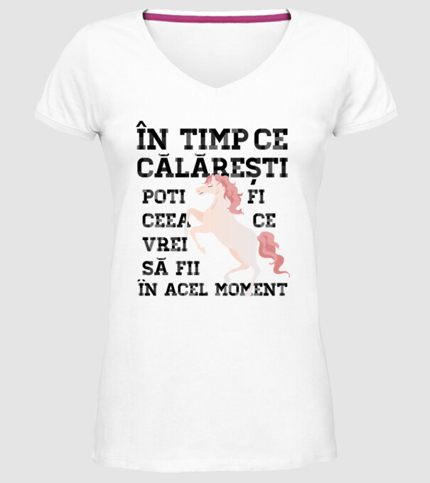în timp ce călărești poți fi ceea ce vrei să fii - în acel moment model alb pe tricou