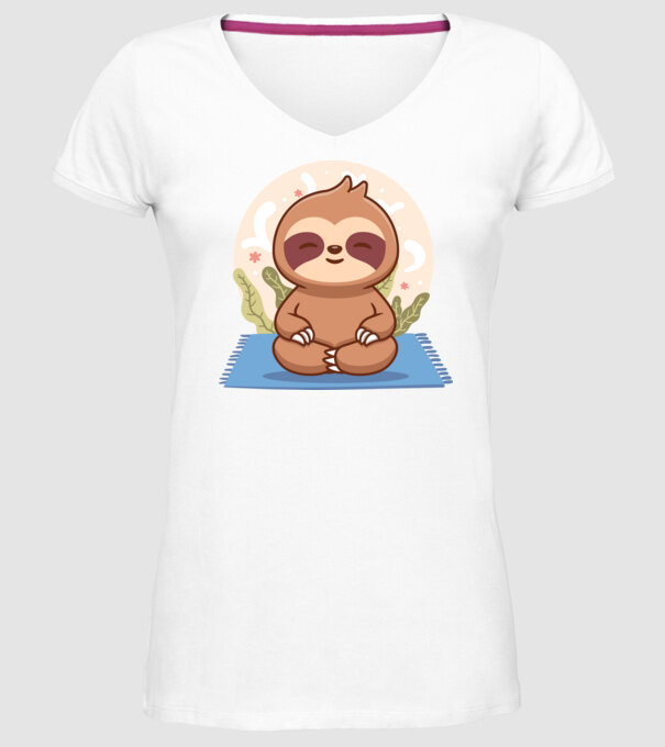 Namaste model alb pe tricou