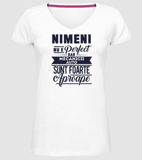 Nimeni nu e perfect, dar mecanicii auto sunt foarte aproape model alb pe tricou