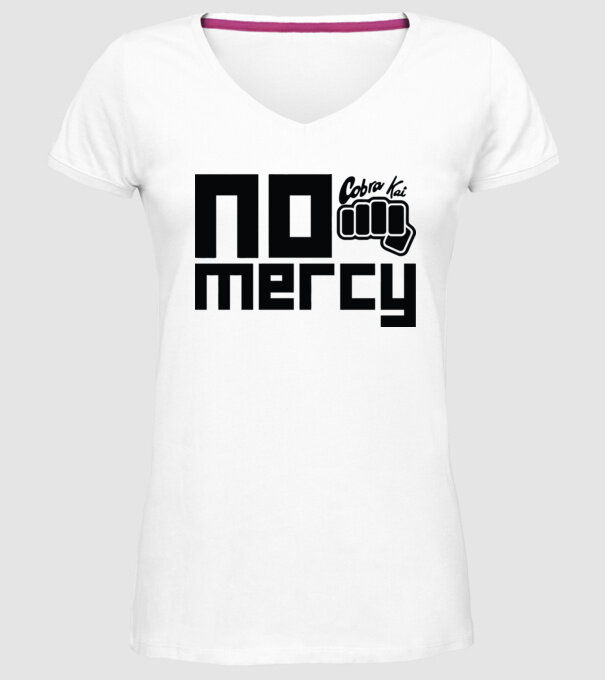 No mercy cobra kai model alb pe tricou