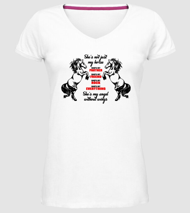 Not just a horse! model alb pe tricou