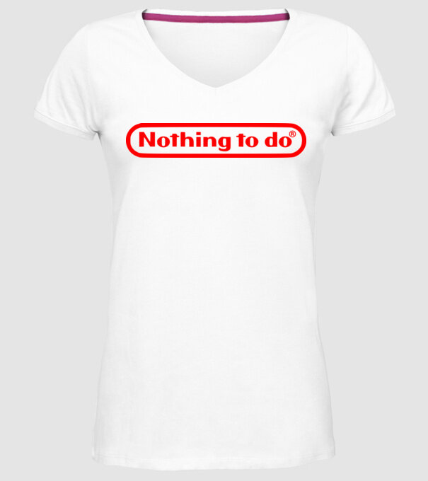 Nothing to do model alb pe tricou