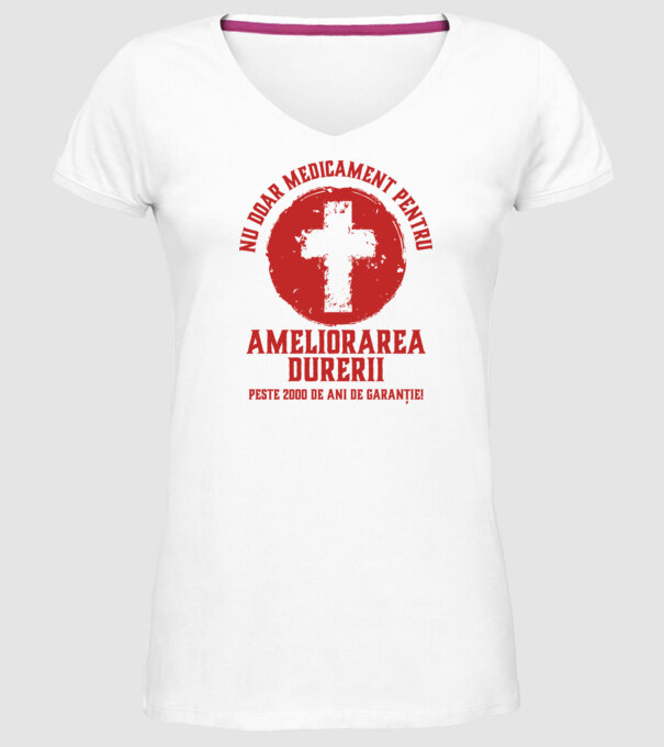 Nu doar medicament pentru ameliorarea durerii, peste 2000 de ani de garanție! model alb pe tricou