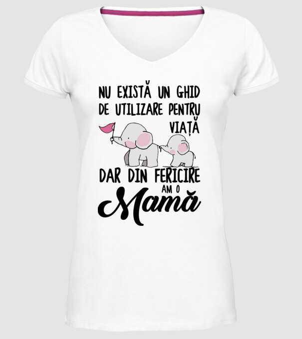 Nu există un ghid de utilizare pentru viață, dar din fericire am o mamă model alb pe tricou