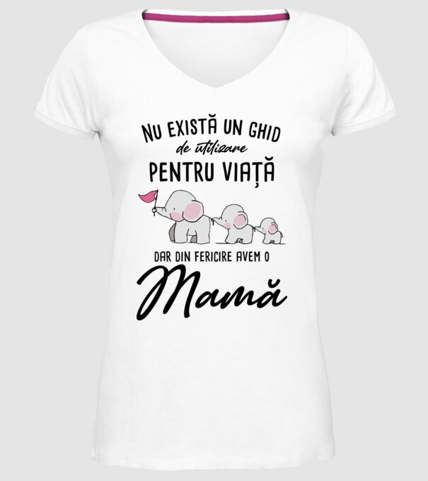 Nu există un ghid de utilizare pentru viață, dar din fericire avem o mamă model alb pe tricou