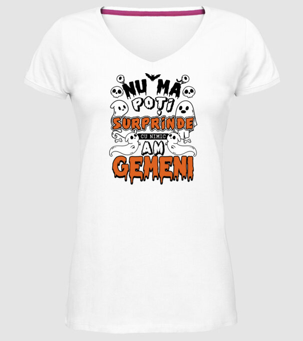 Nu mă poți surprinde cu nimic, am gemeni model alb pe tricou